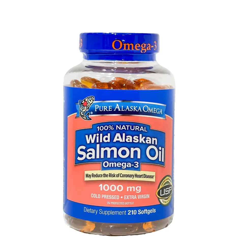 Viên Dầu Cá Hồi Pure Alaska Omega-3 (1000mg)- Hàng Mỹ