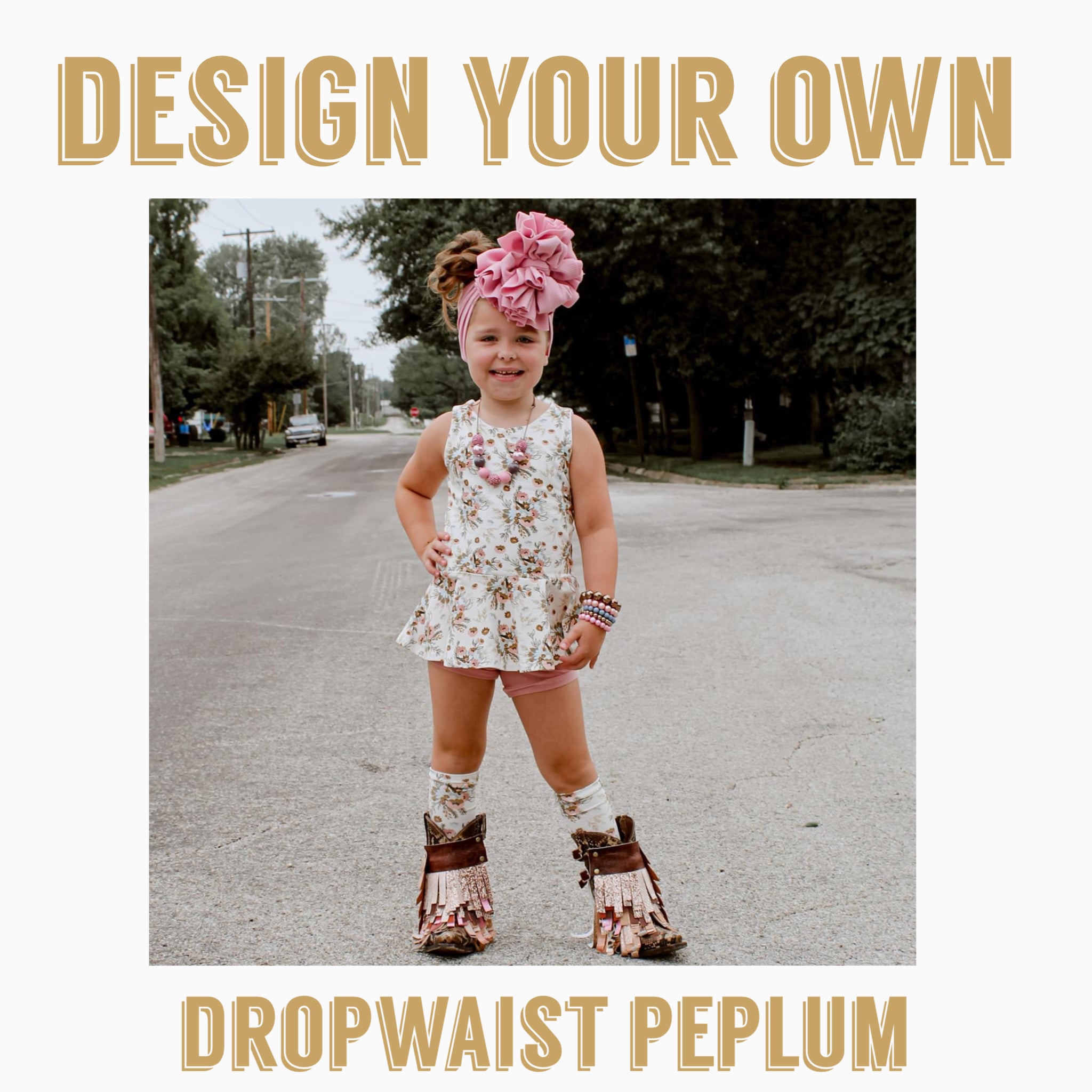 Design your own| Drop Waist Peplum