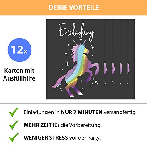 Postkartenschmiede Einhorn Einladungskarten Kindergeburtstag Madchen Postkartenschmie De