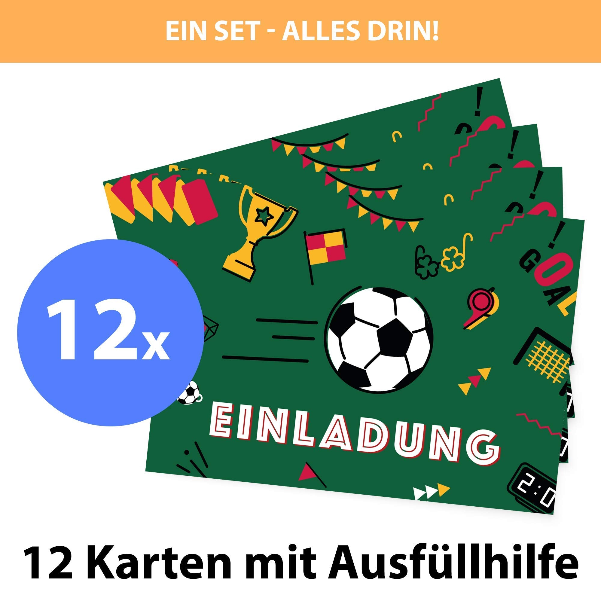 Home Furniture Diy Cards Stationery Einladungen Zur Fussball Party Einladungskarten Set Zum Kindergeburtstag Mtmstudioclub Com