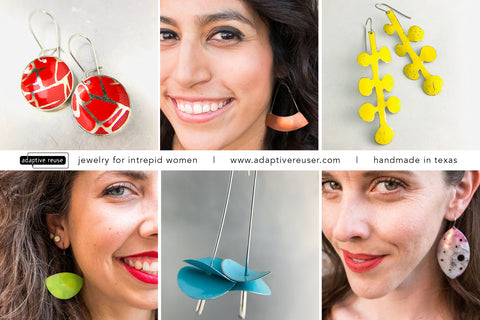 adaptive reuse jewelry for intrepid women upcycled tin jewelry