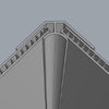 Sample of Internal Corner Chrome Trim Finish for Cladding Wall Panels - CladdTech