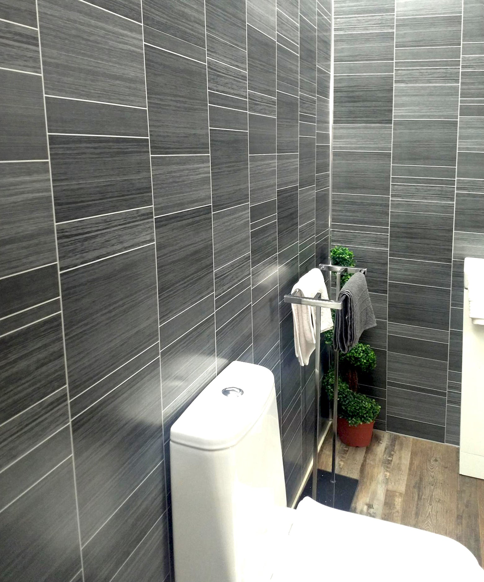 Executive Small Tile 8mm Wall Panels For Bathrooms Pvc Wall Cladding 2 6m X 0 25m