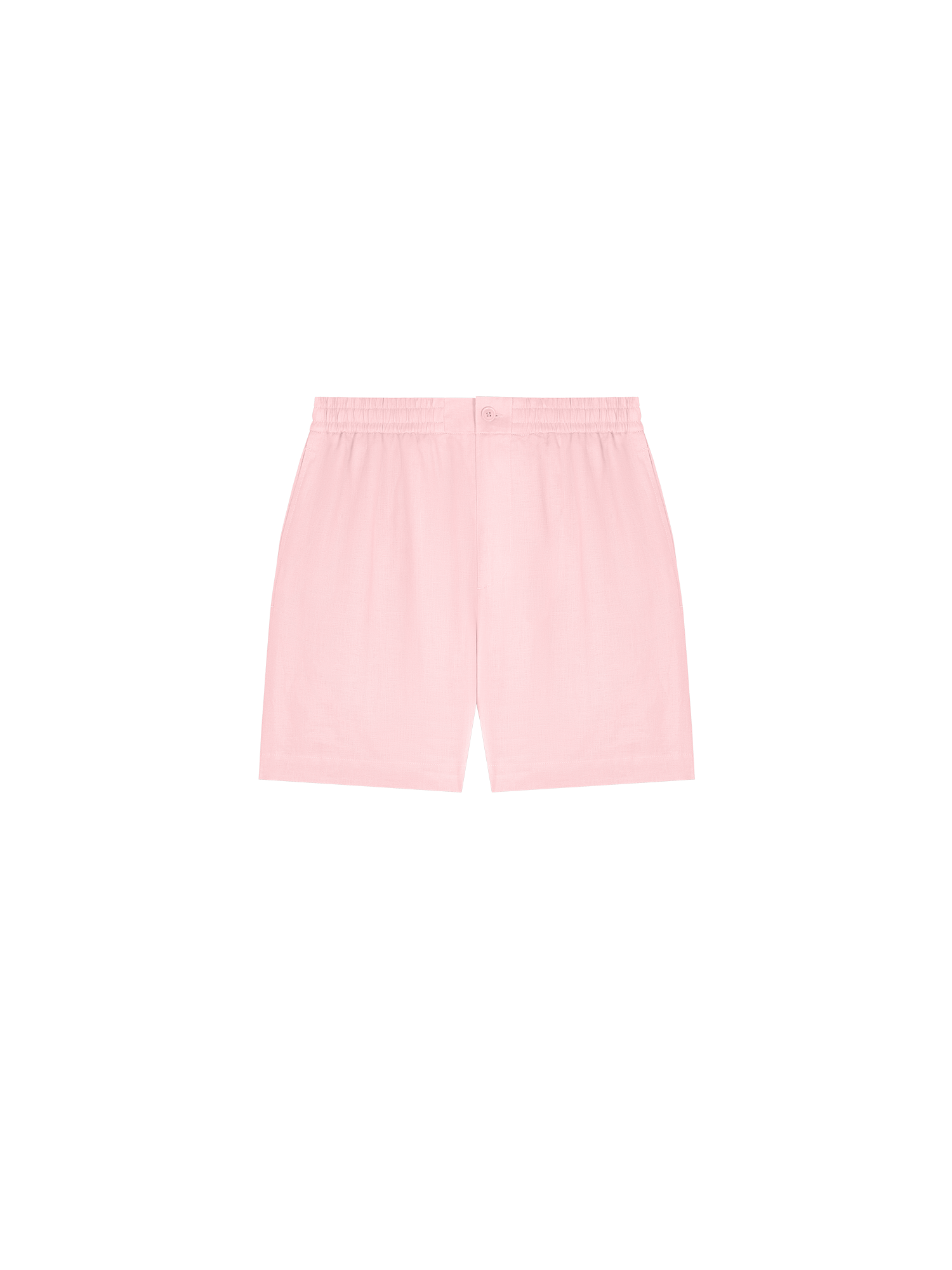 Shop Pangaia Dna Aloe Linen Mid Length Shorts — Magnolia Pink