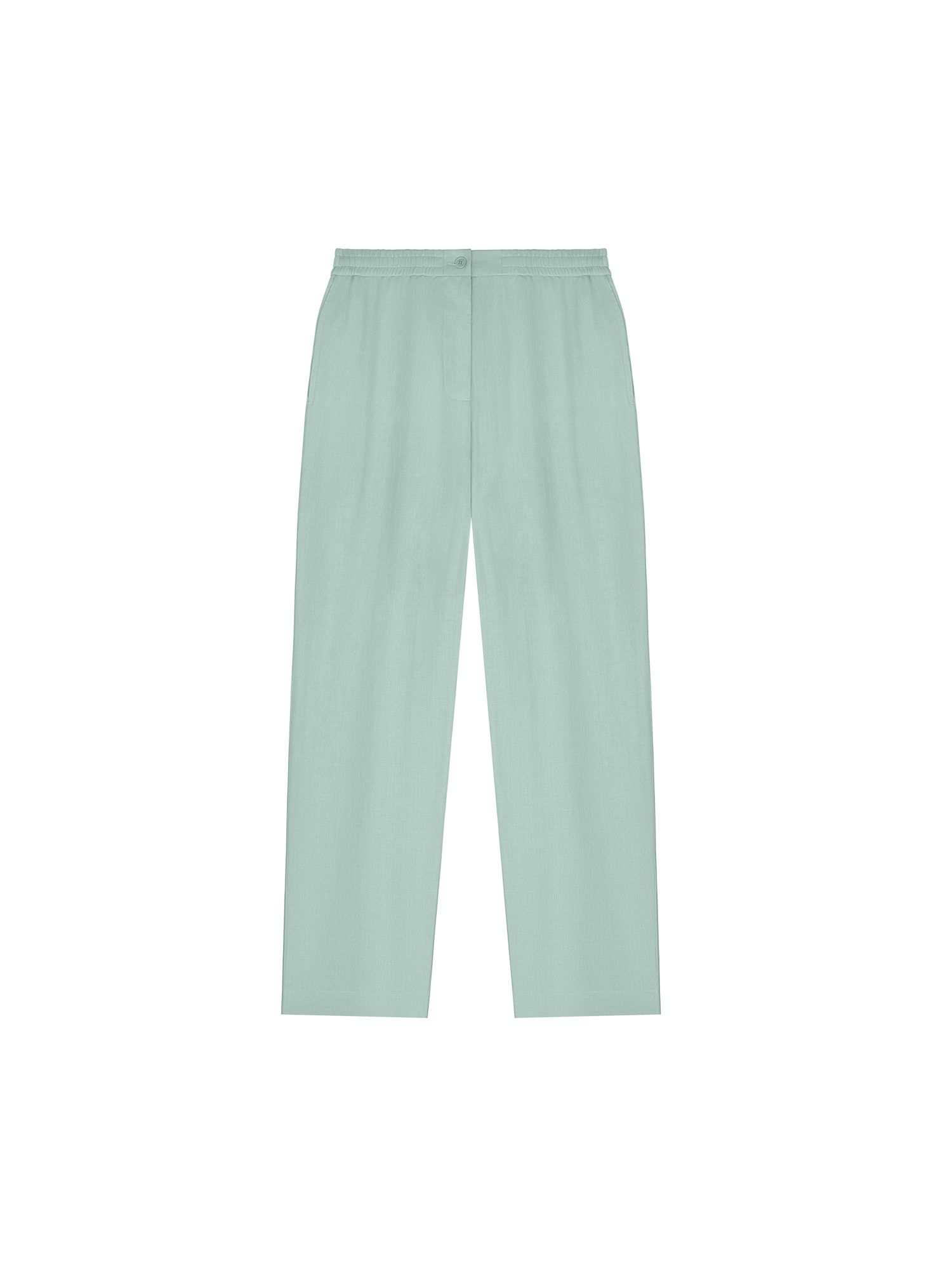 Shop Pangaia Women's Dna Aloe Linen Trousers — Eucalyptus Blue