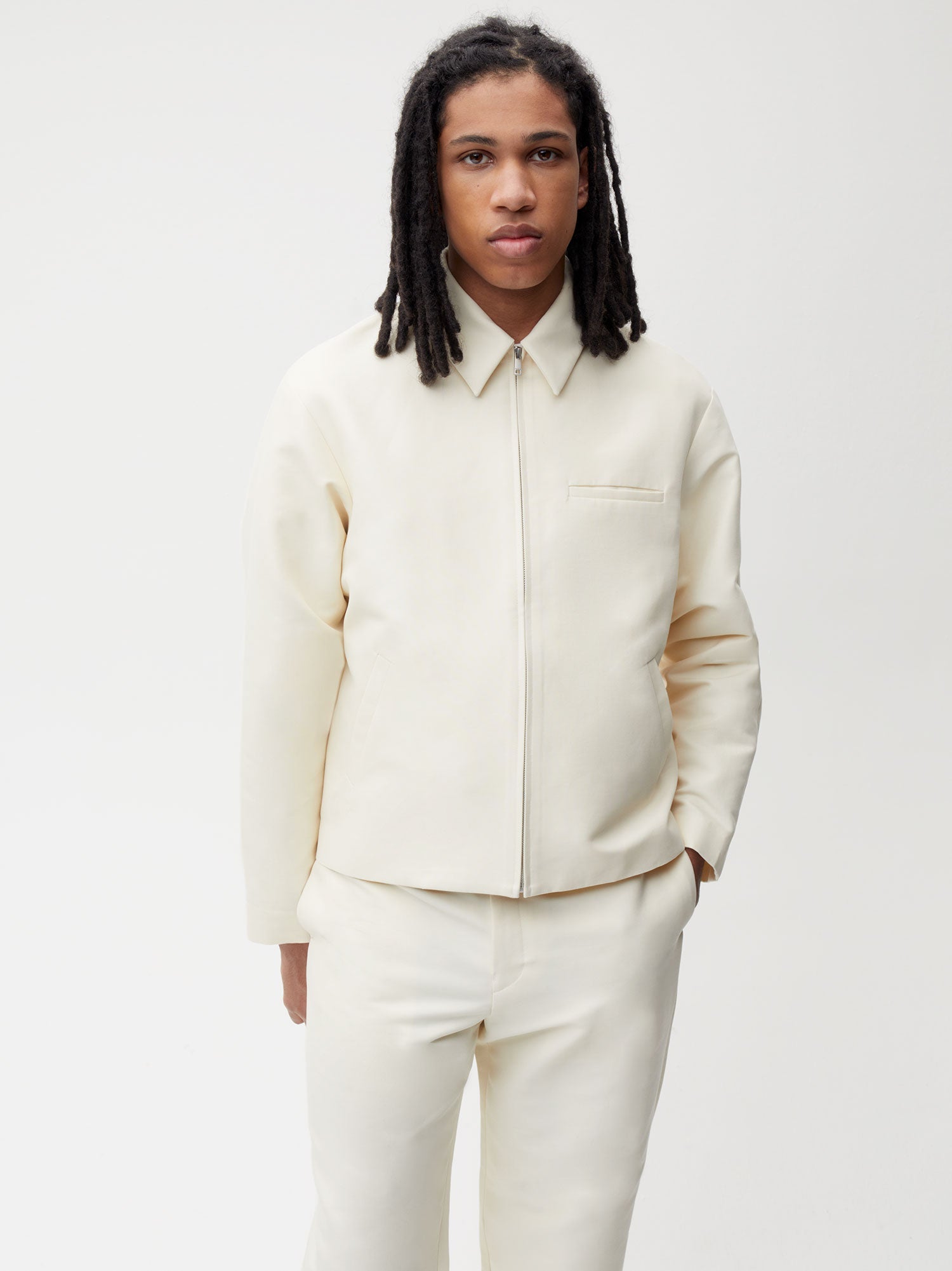 Organic Cotton Harrington Jacket - Elderflower - Pangaia