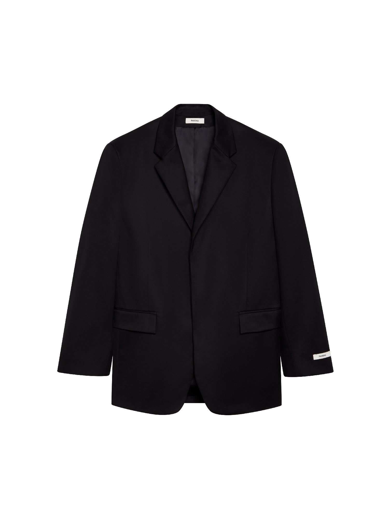 Organic Cotton Oversized Tailored Jacket - Black - Pangaia