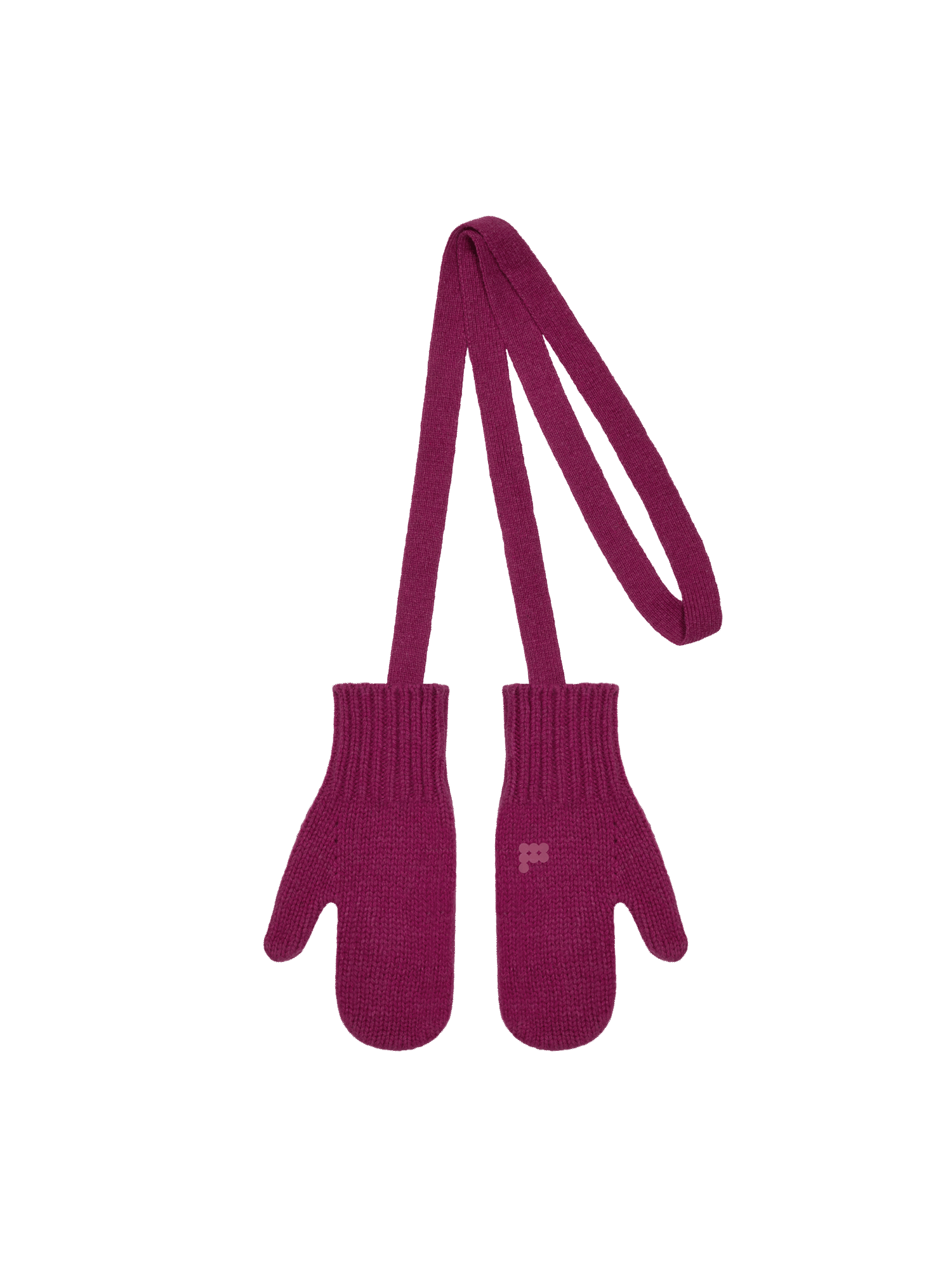 Recycled Cashmere Chunky Mittens—plum purple