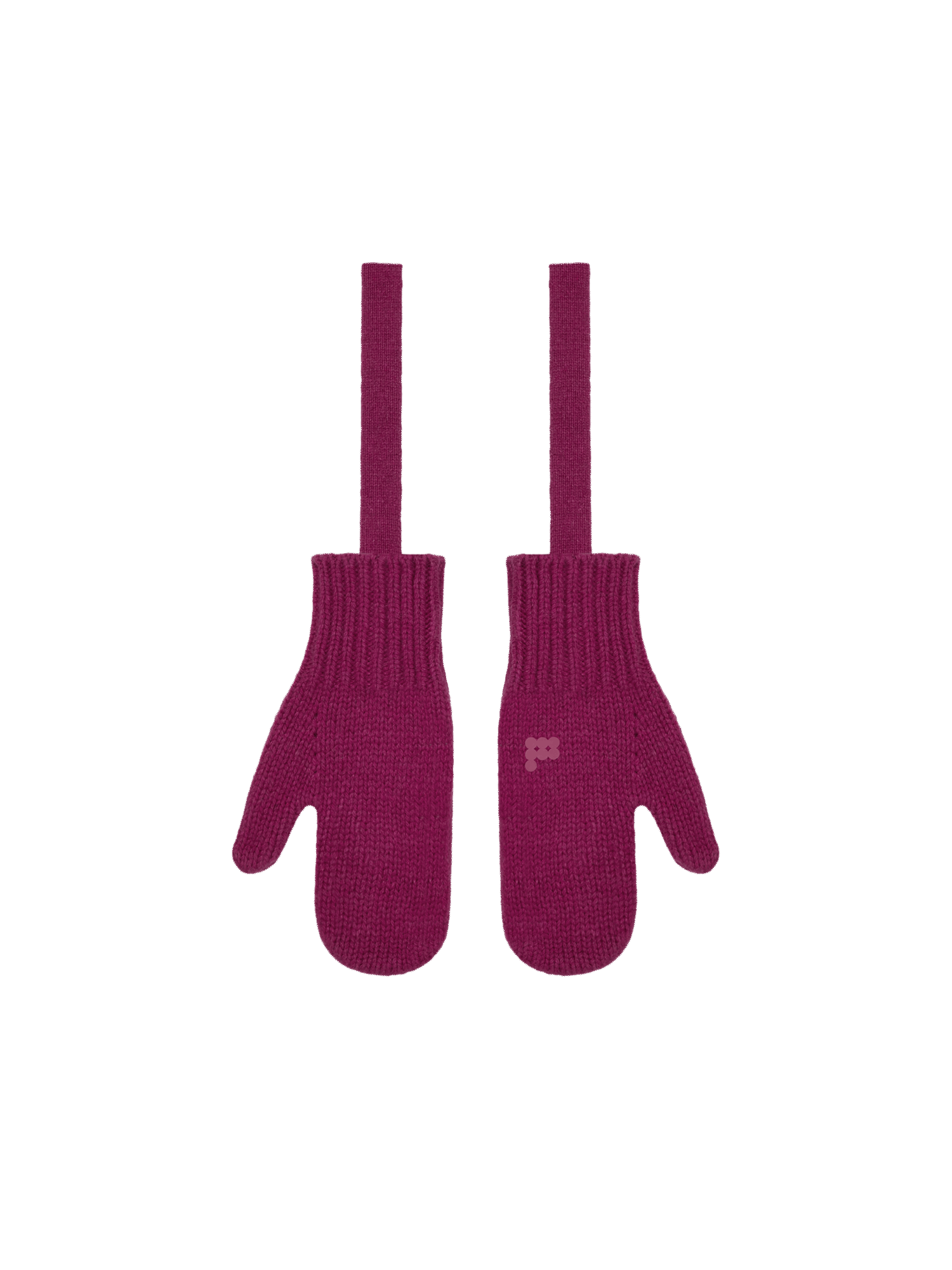 Recycled Cashmere Chunky Mittens—plum purple