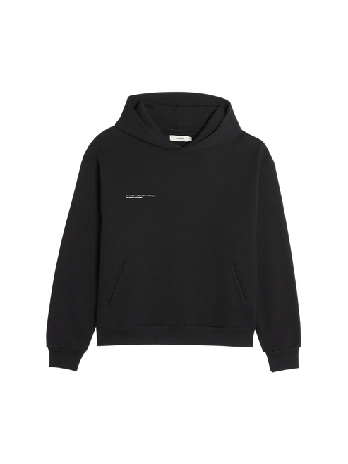 365 Signature Hoodie - Black - Pangaia