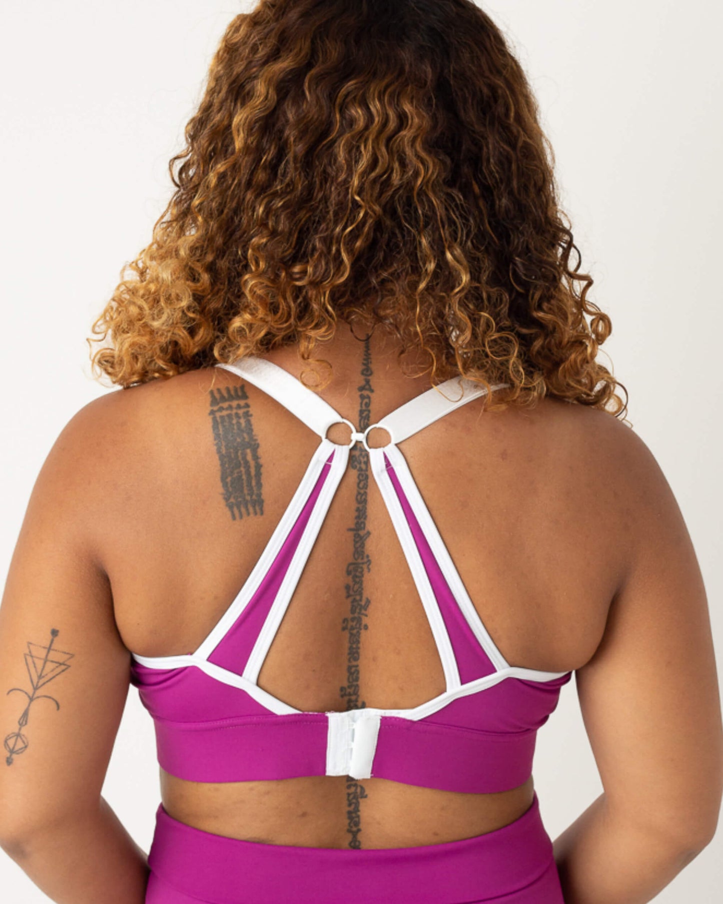 Back view of nursing sports bra