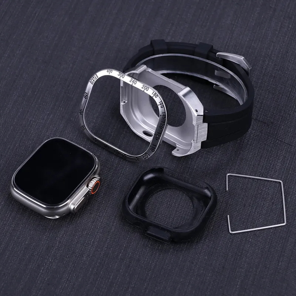 Cajas de lujo de acero UA0049S para Apple Watch Ultra en la caja