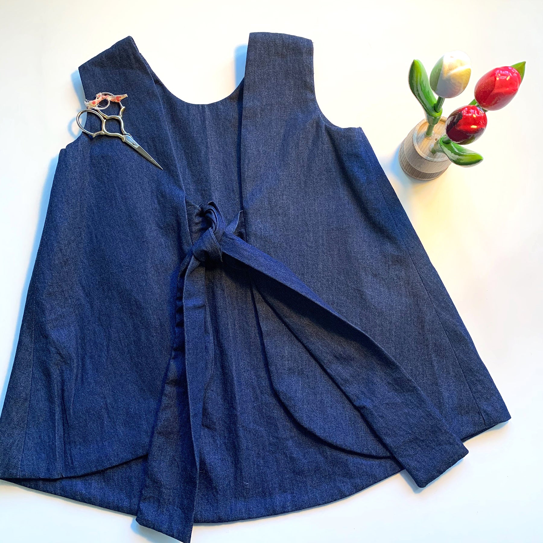 denim dress with turtleneck