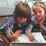 Kids with plastic-free colouring pencils