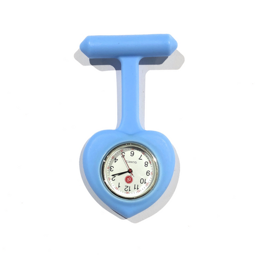 harmtty 1Pc Digital Display Dial Clip-On Fob Nurse Brooch Pin Hang Pocket  Electric Watch,Light Blue 