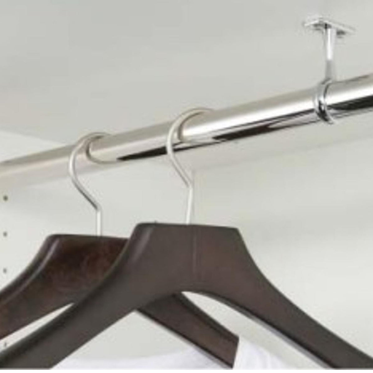 Hafele Wardrobe Rail Centre Support Chrome 25mm 1