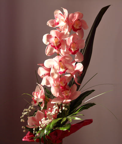 orchids majestic flowers, elizabeth marsh floral design