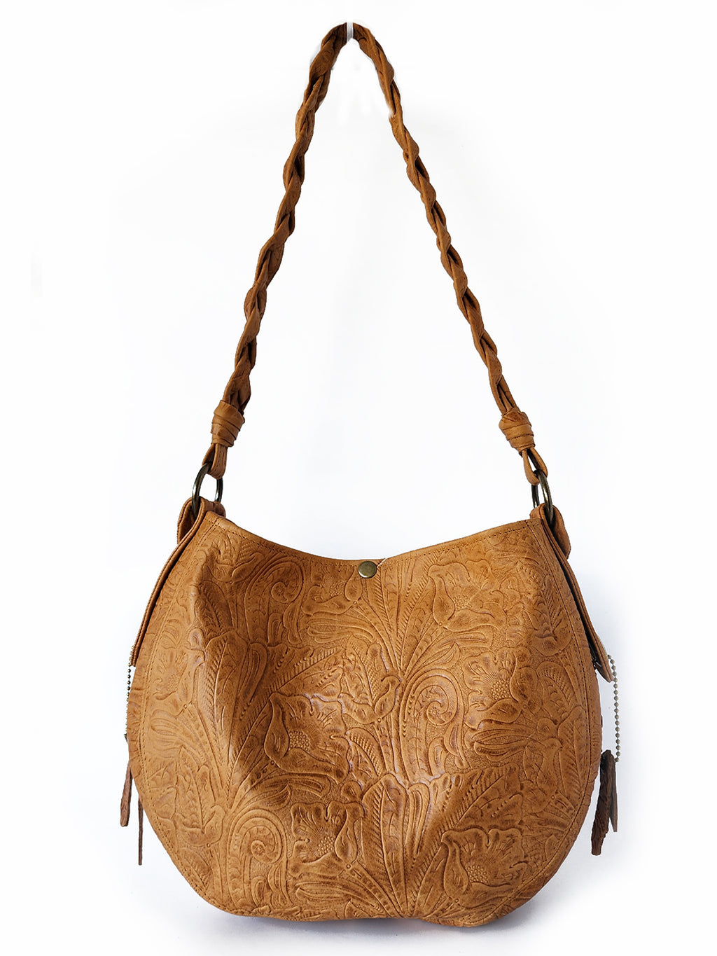 Esme Oversized Slouchy Bag - Tawny Embossed Floral – Daylin Skye