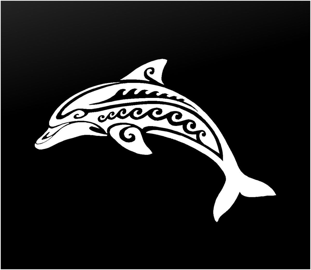 Tribal Dolphin Vinyl Decal Car Window Laptop Sticker Kandy Vinyl Shop