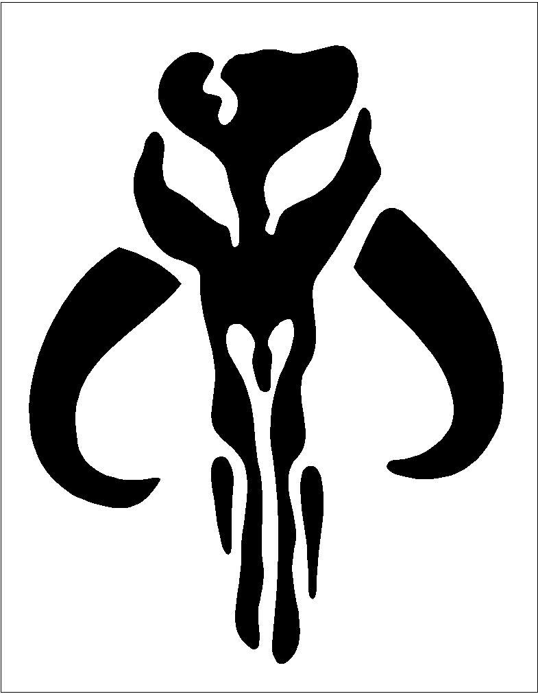 Mandalorian Vinyl Decal Star Wars Mythosaur Skull Car Window Laptop St ...