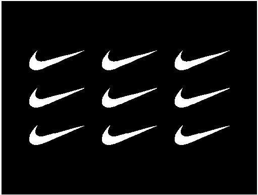 black and white nike swoosh