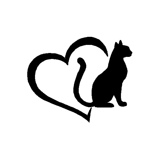 Cat Love Heart Vinyl Decals Pet Lover Sticker – Kandy Vinyl Shop