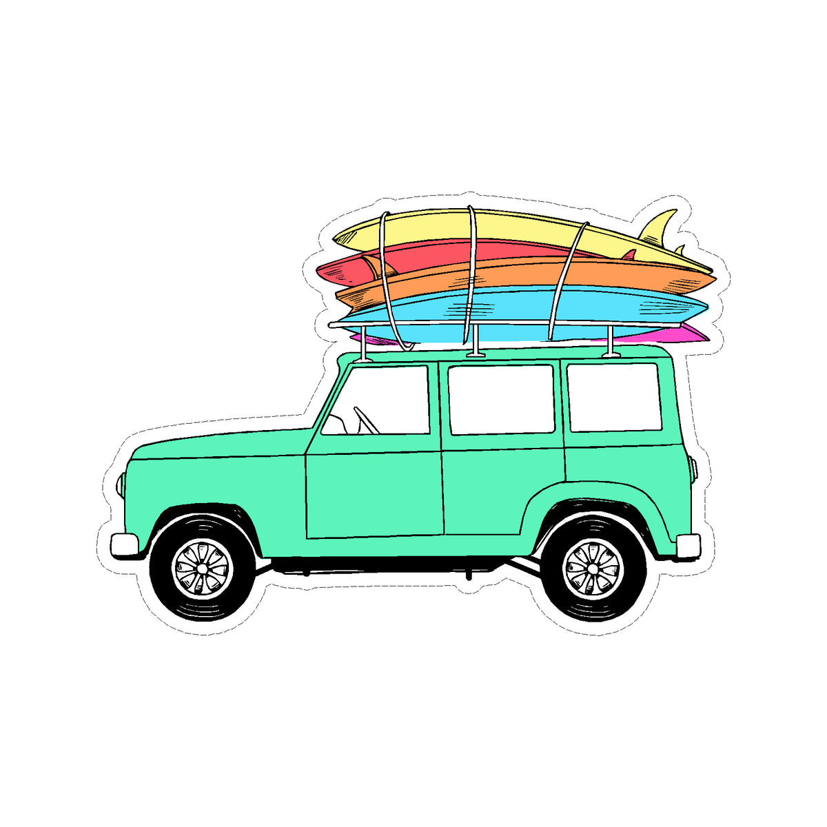 Sticker - Jeep Surfboards – Shore And More