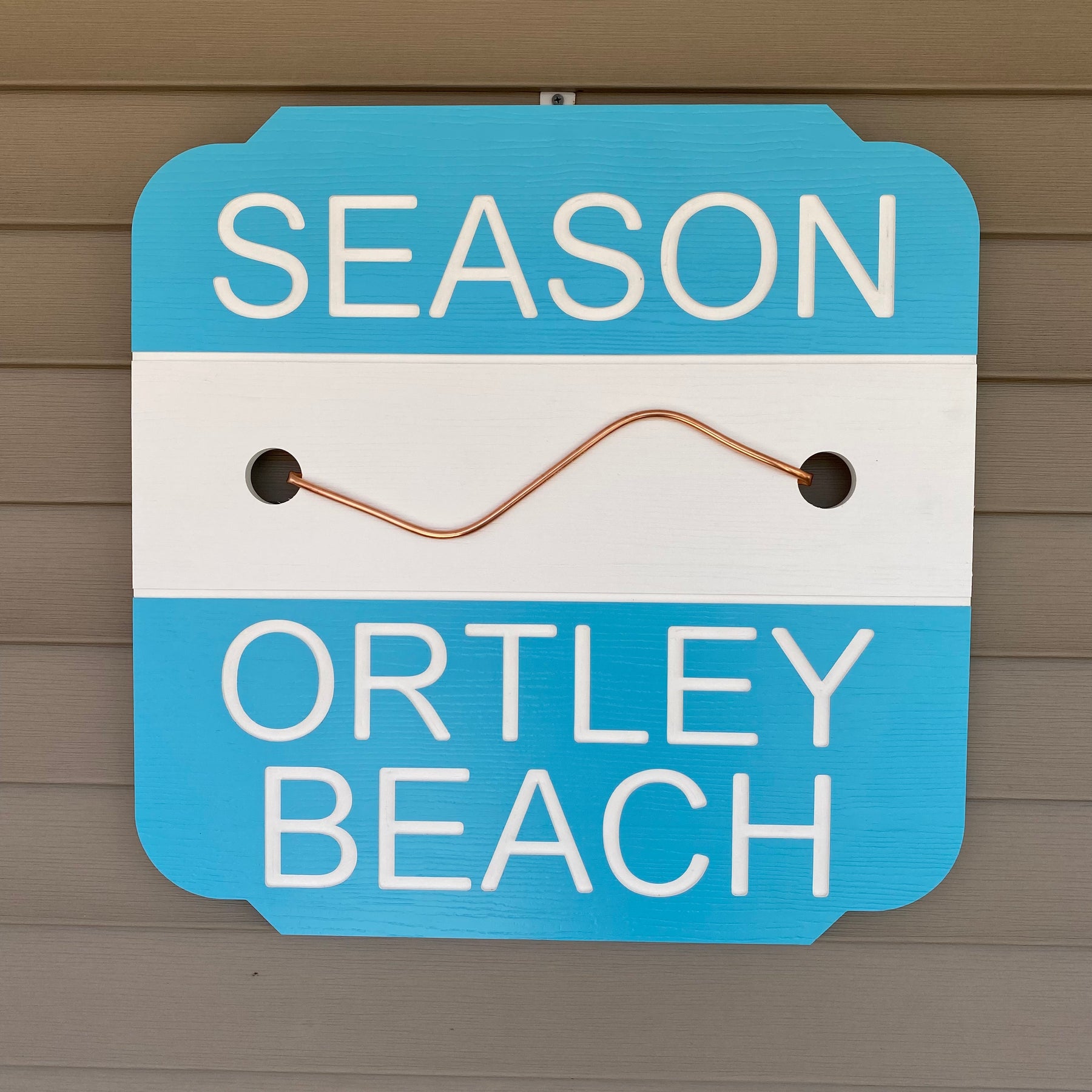 Beach Badge Sign Ortley Beach 22.5"x 22.5" Shore And More