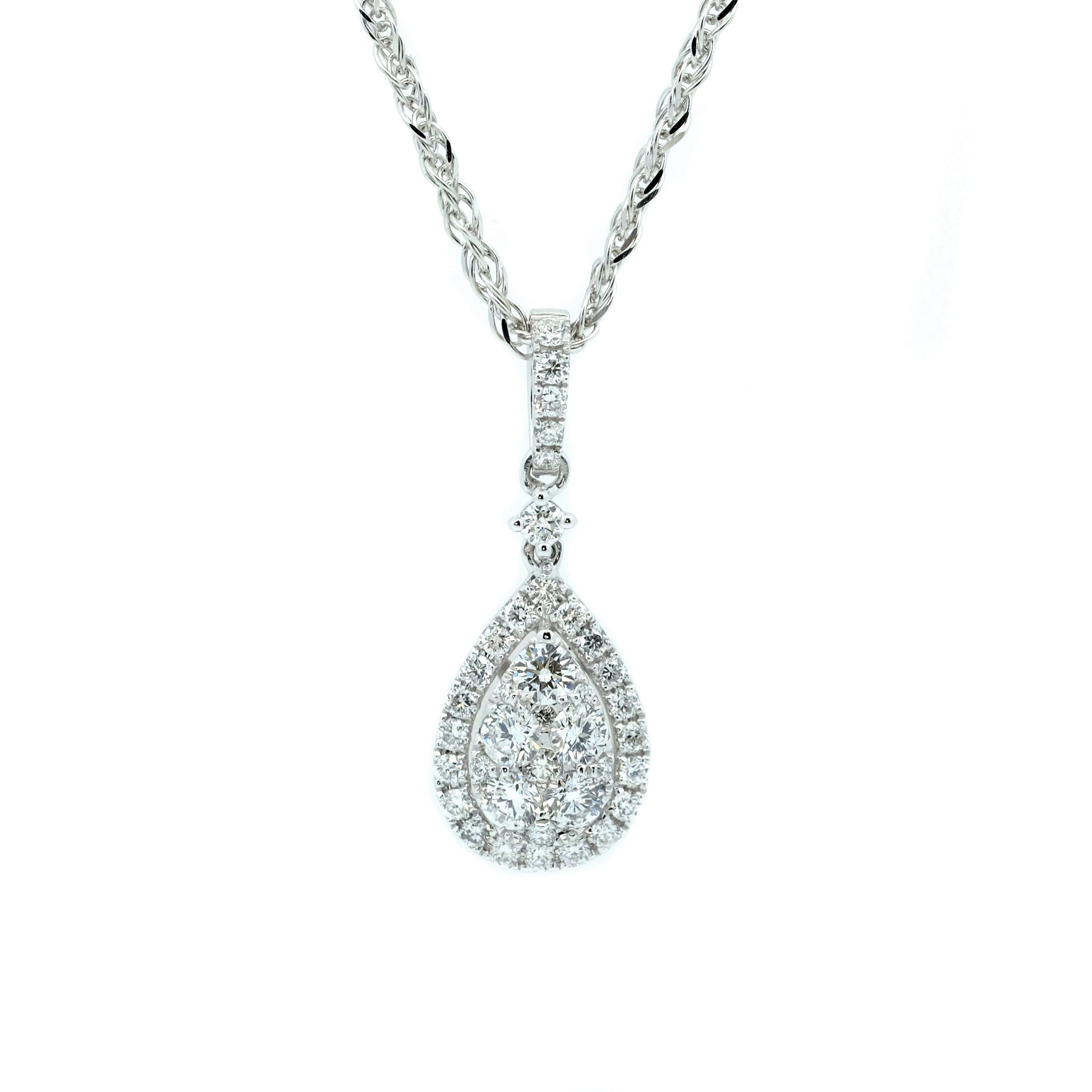 raindrop diamond pendant