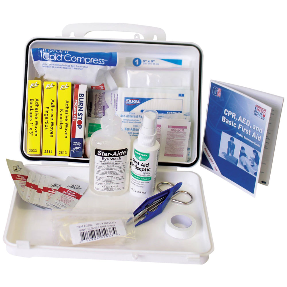 What does a well-stocked first aid kit contain? - First Aid for Free