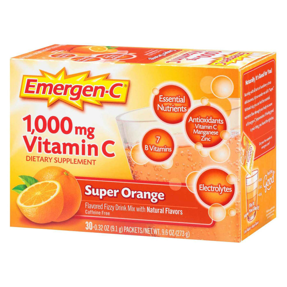 Emergen C 1 000 Mg Vitamin C Daily Immune Defense Supplement 30 Pack Abc First Aid Supplies