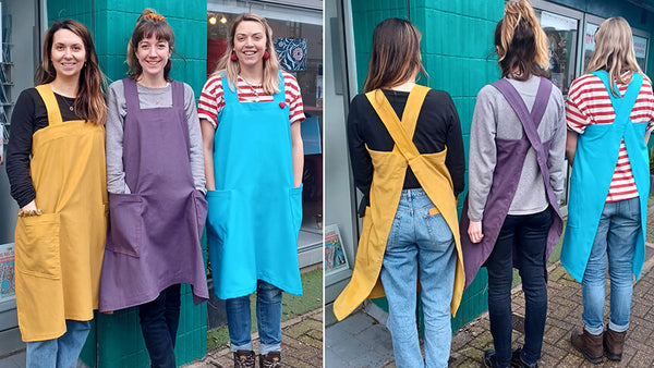 Japanese cross back apron workshop at Creative Space