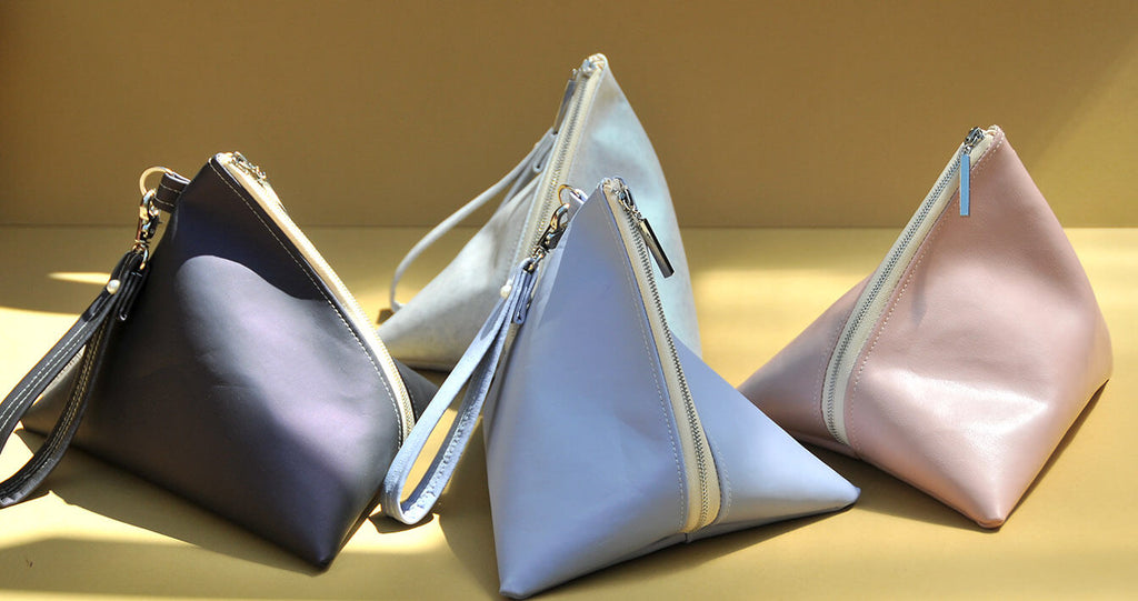 Triangle pouch commission with ELeather