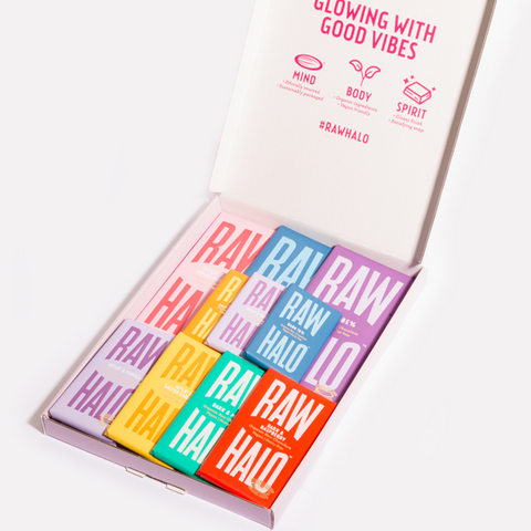 raw halo chocolate gift collection