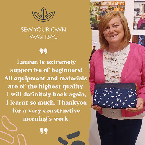 sew your own washbag workshop