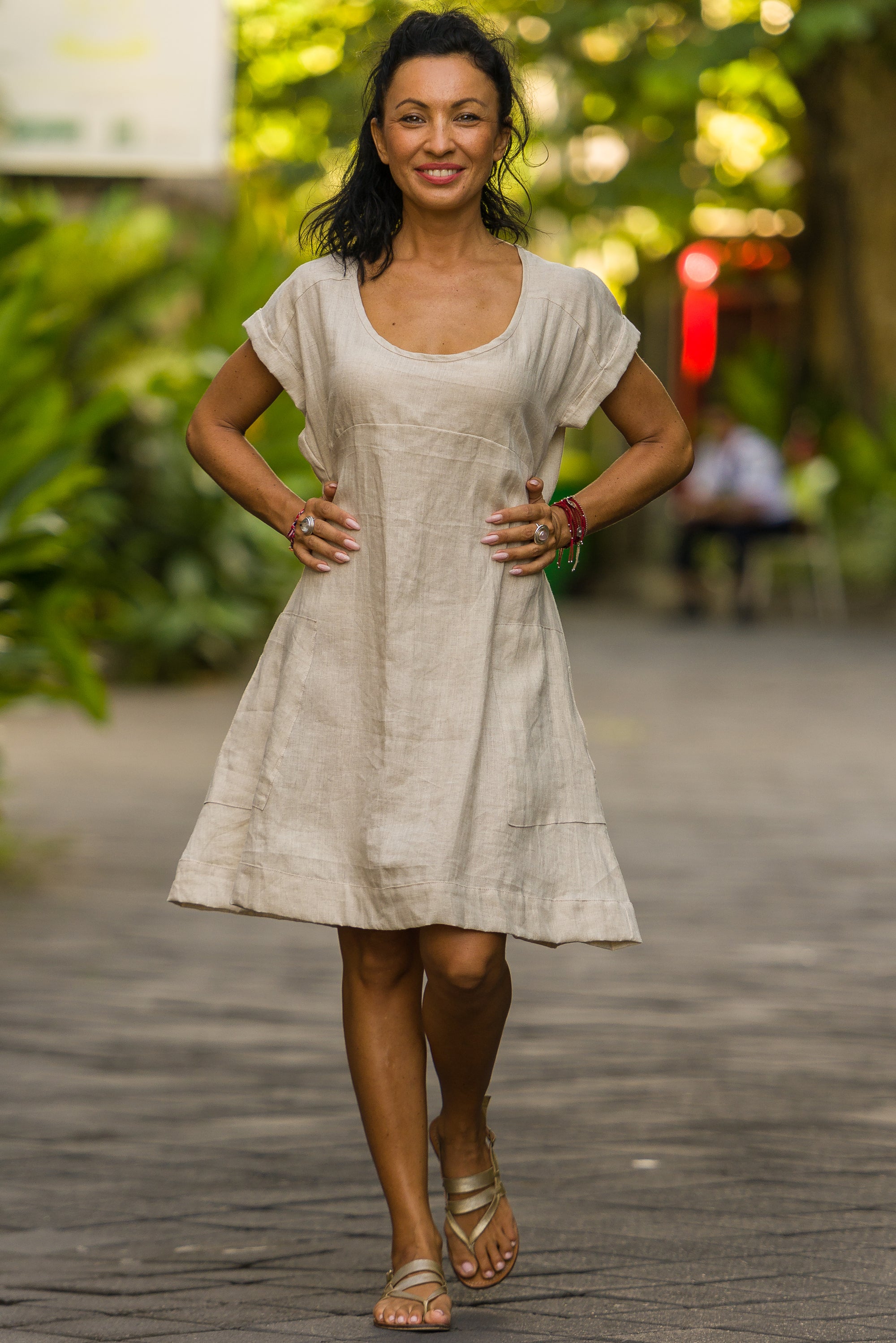Linen Madelyn Tunic 175-166 - Santai Bali Collection by Maggie Walt