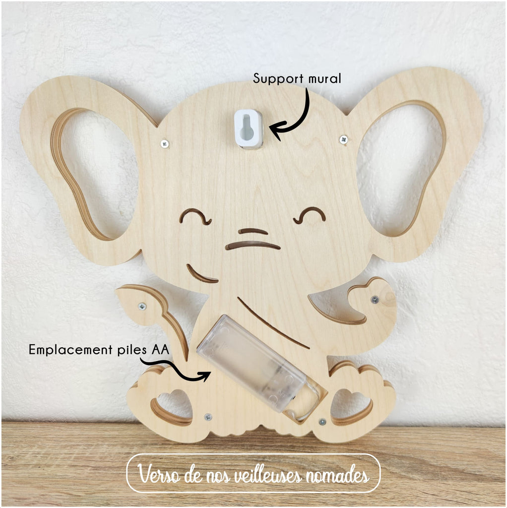 Veilleuse Personnalisee Elephant L Usinette Bleue