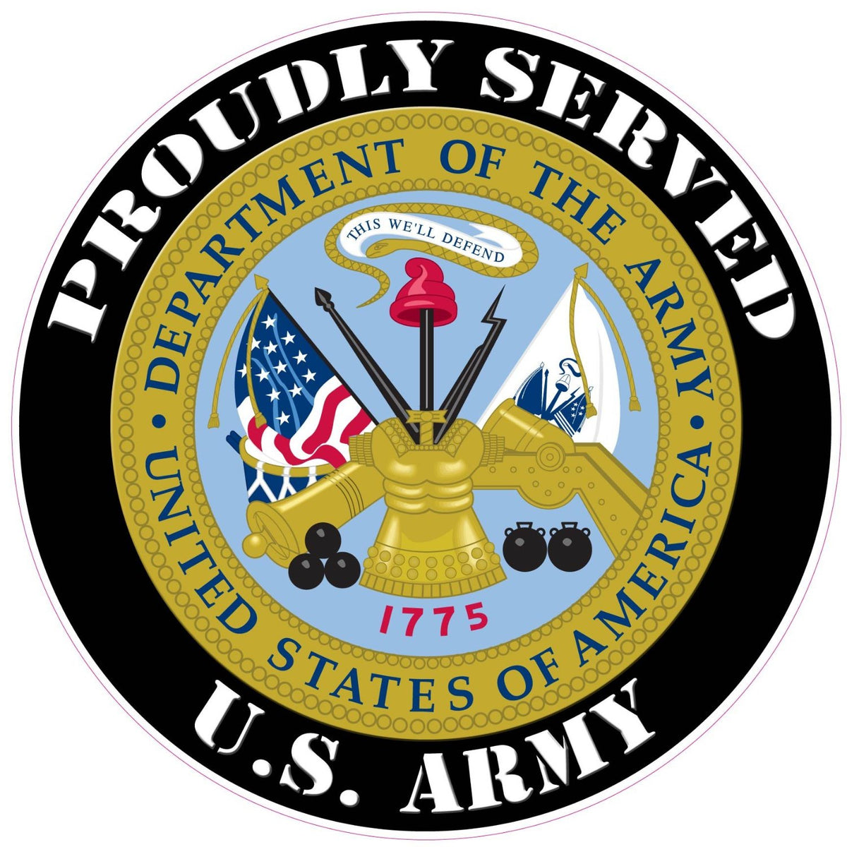 Proudly Served U.S. Army Decal | Nostalgia Decals Military Vinyl ...