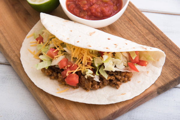 Soft Shell Taco With Mexican Ground Beef