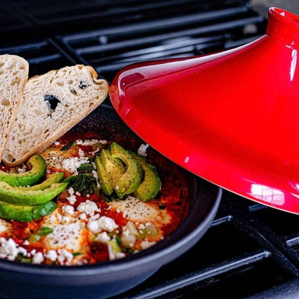 Tagine Pot & Lid [Enameled Cast Iron Base] - Uno Casa