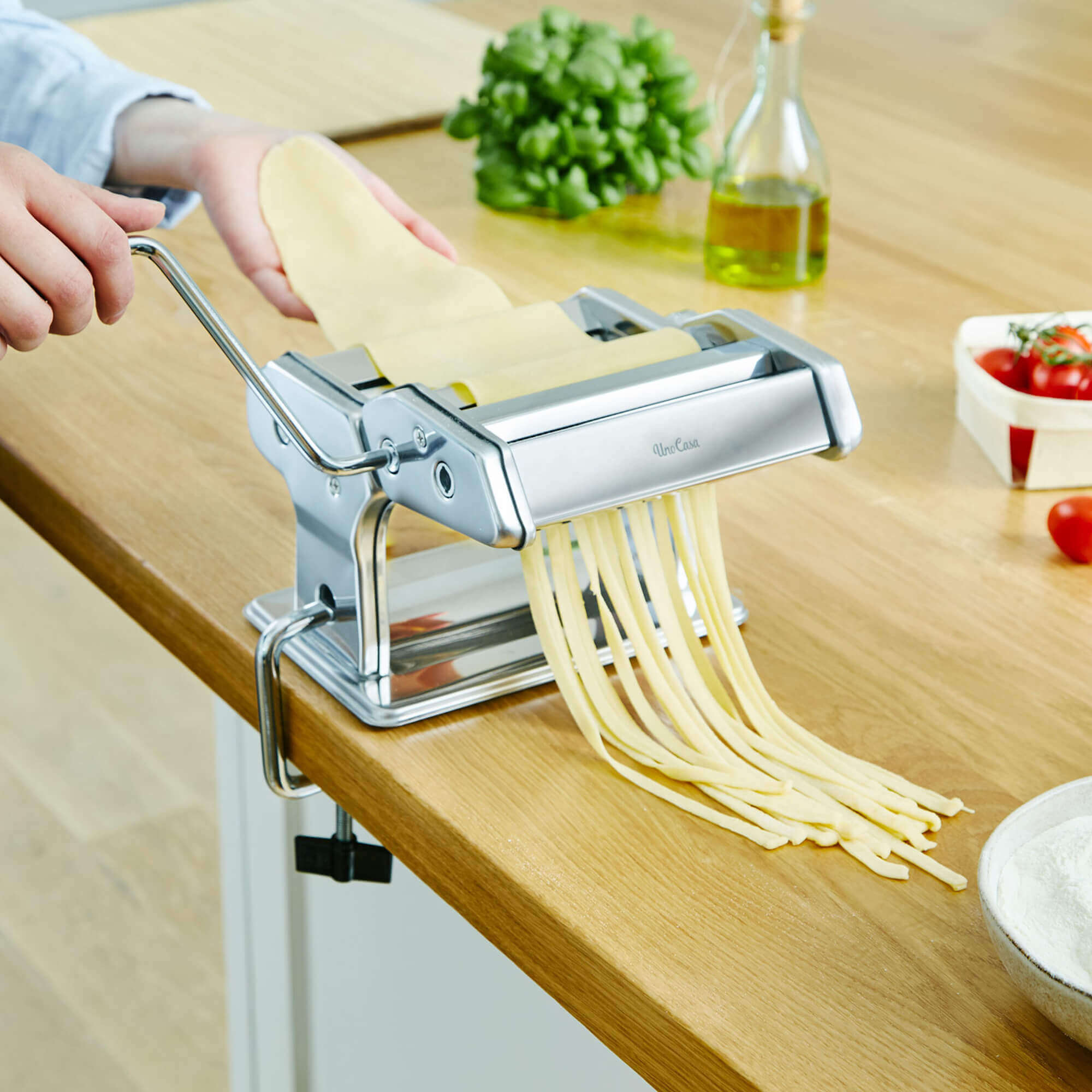 Home Kitchen Stainless Steel Pasta Maker Noodle Making Dough Roller Cutter  Machine 