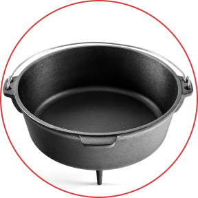 Ozark Trail 5qt Cast Iron Dutch Oven with Handle, Black