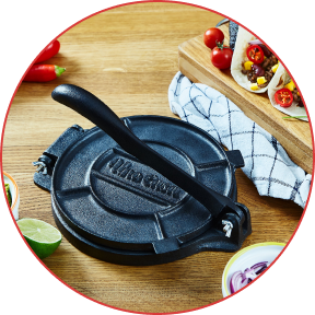 Victoria Victoria Tortilla Press 10 Iron, Seasoned in the Cooking Pans &  Skillets department at