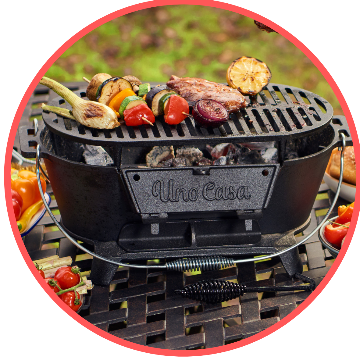 Charcoal Grill, 10.2in Portable Charcoal Grill Japanese Hibachi