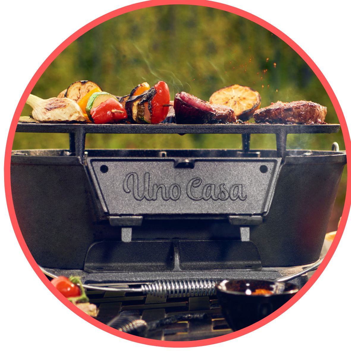 Lodge Logic Cast Iron Sportsman's Charcoal Grill