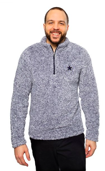 Women's New Era Cream Dallas Cowboys Athletic Sherpa Full-Zip Jacket