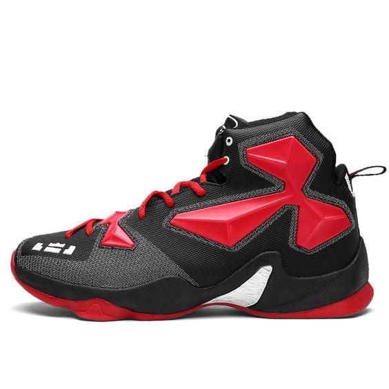 red high top basketball shoes