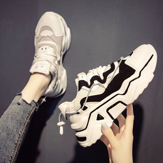 Women S Trendy Black White Mesh Breathable Sneaker Shoes Abershoes