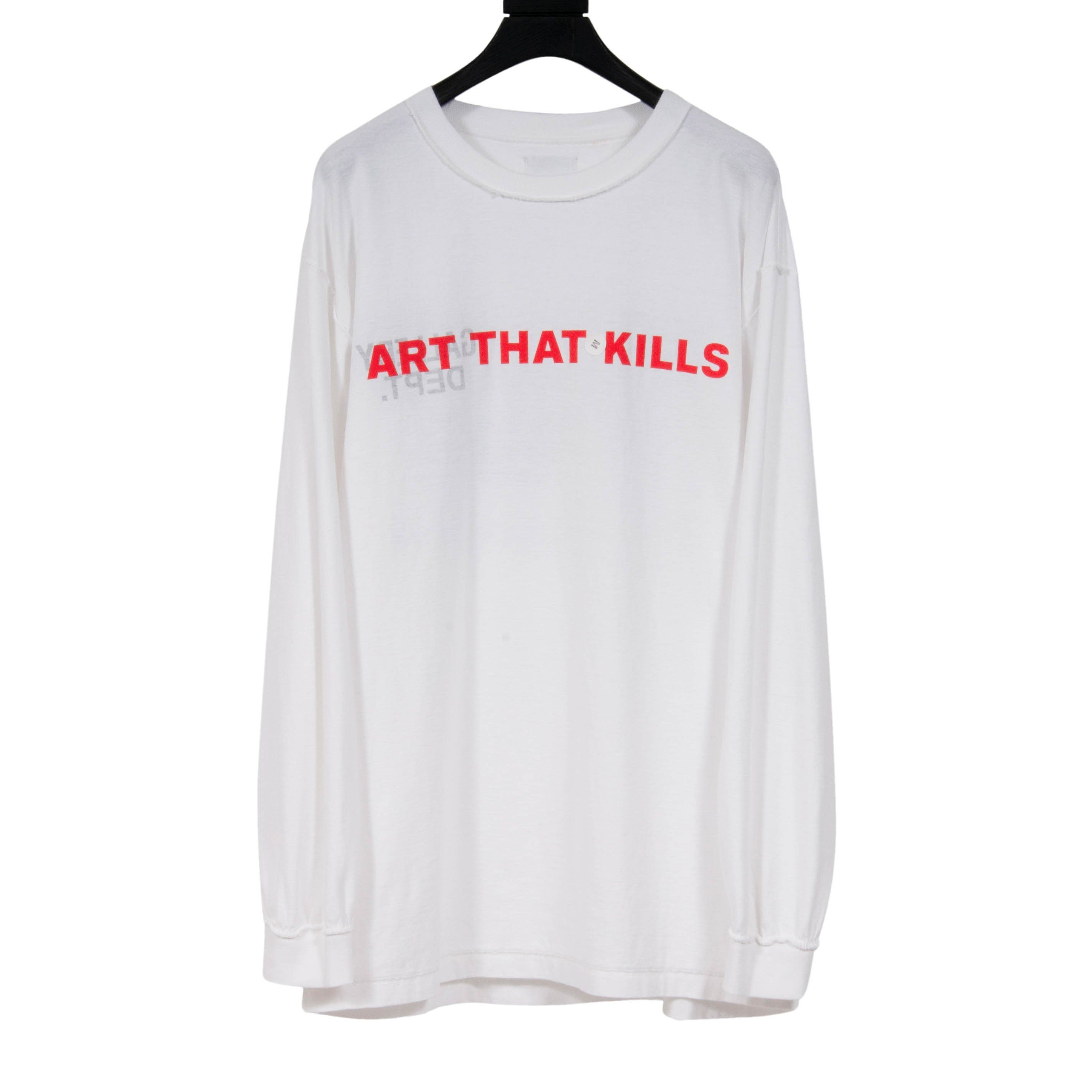 Big ART THAT KILLS Reversible Long Sleeve (White) – THE-ECHELON