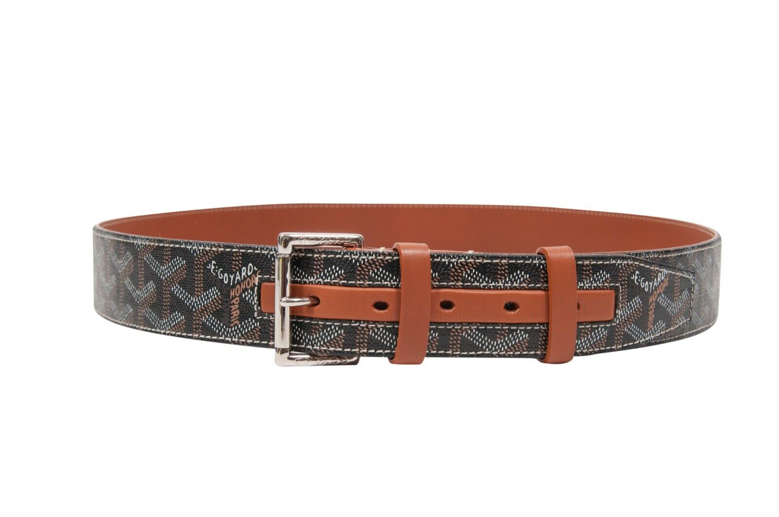 Goyard, Accessories, Goyard Mens Black Monogram Leather Belt